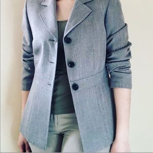 Le Suit Vintage Gray Blazer Jacket Size 6